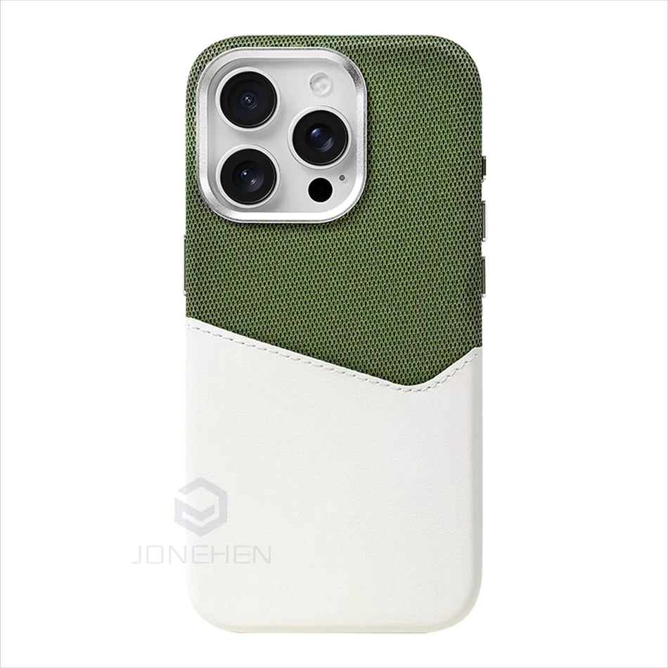 Magnetic Leather Card Holder Case for iPhone
